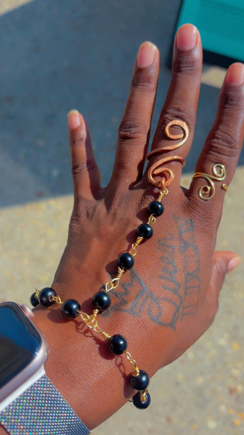 Black Beauty ring/bracelet