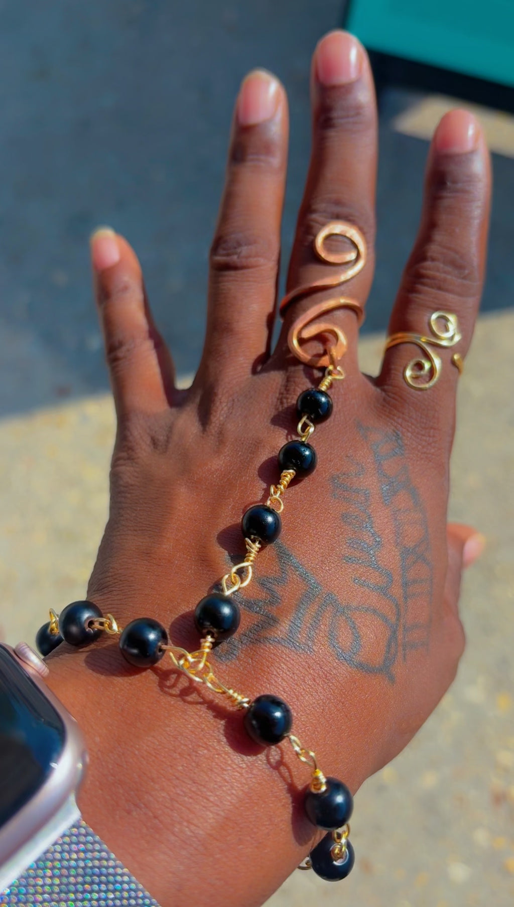 Black Beauty ring/bracelet